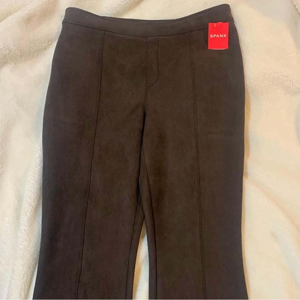 Spanx faux suede bootcut pants